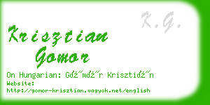 krisztian gomor business card